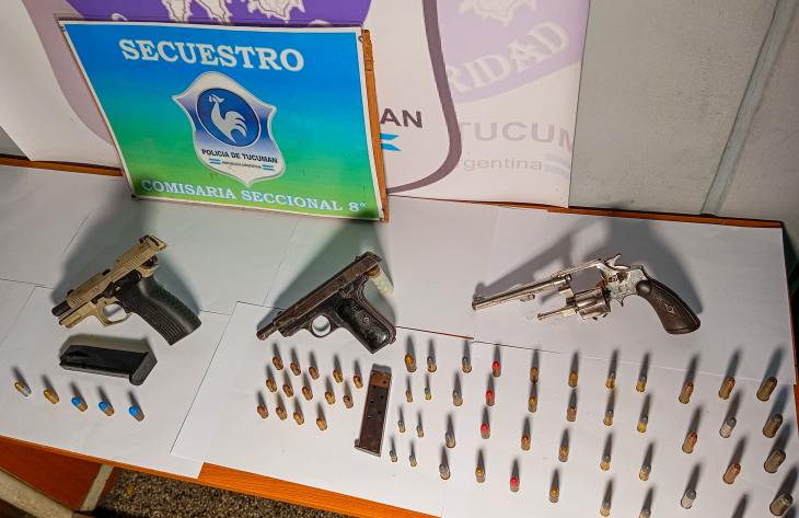 Allanamientos por un escruche dejaron armas secuestradas y un demorado