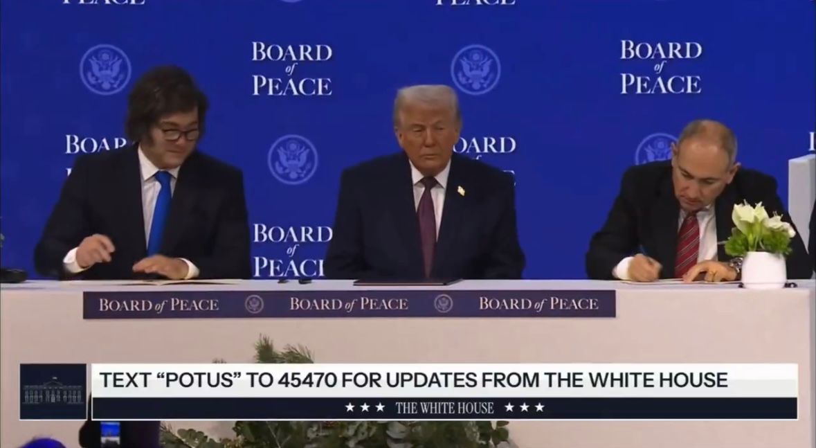 Trump lanzó el “Consejo de la Paz” en Davos con Milei y afirmó que Gaza está cerca del final del conflicto