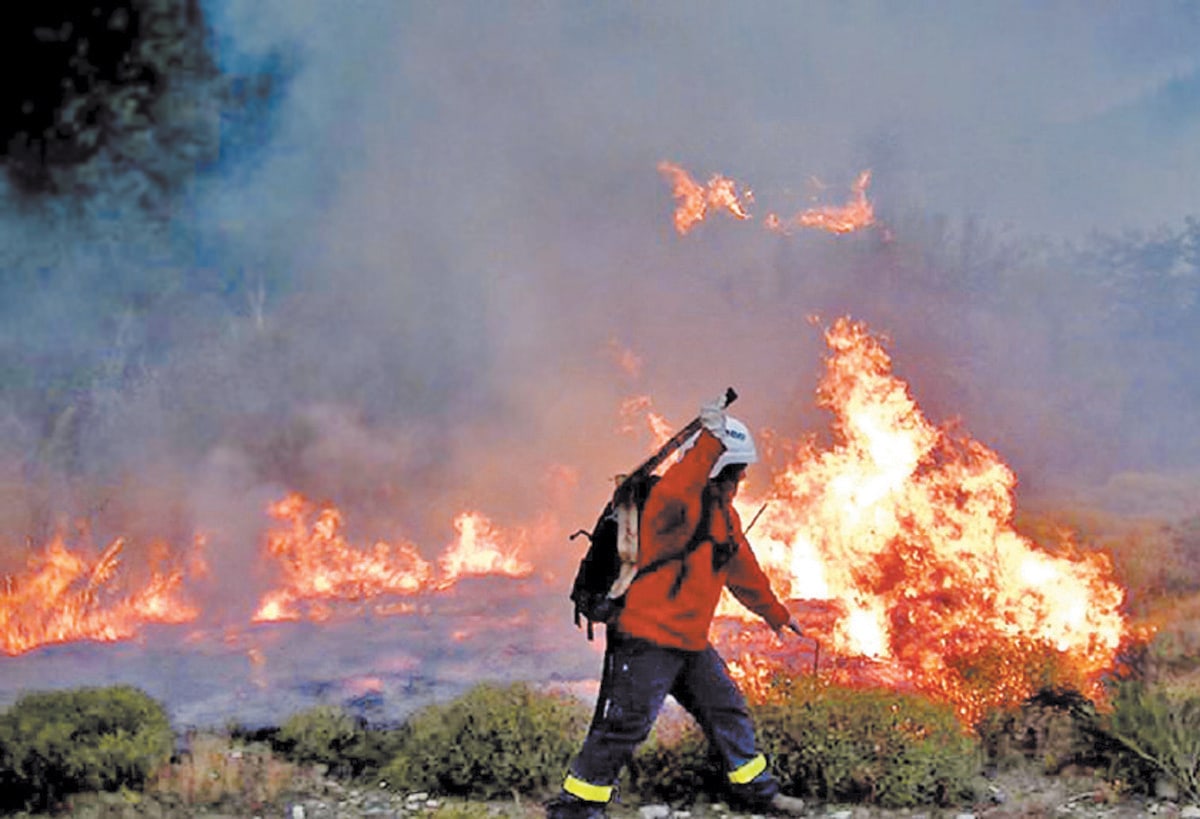 El fuego avanza en Chubut y sigue cortada la Ruta Provincial 71