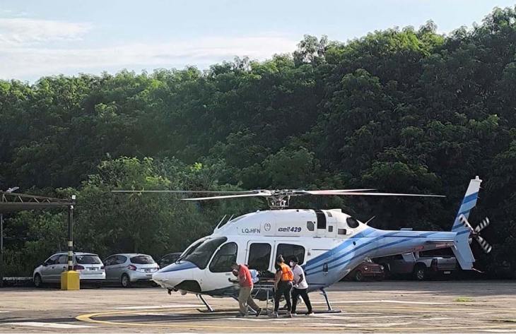 Aeroevacuación sanitaria: trasladaron a un paciente de Alta Montaña a un hospital de mayor complejidad