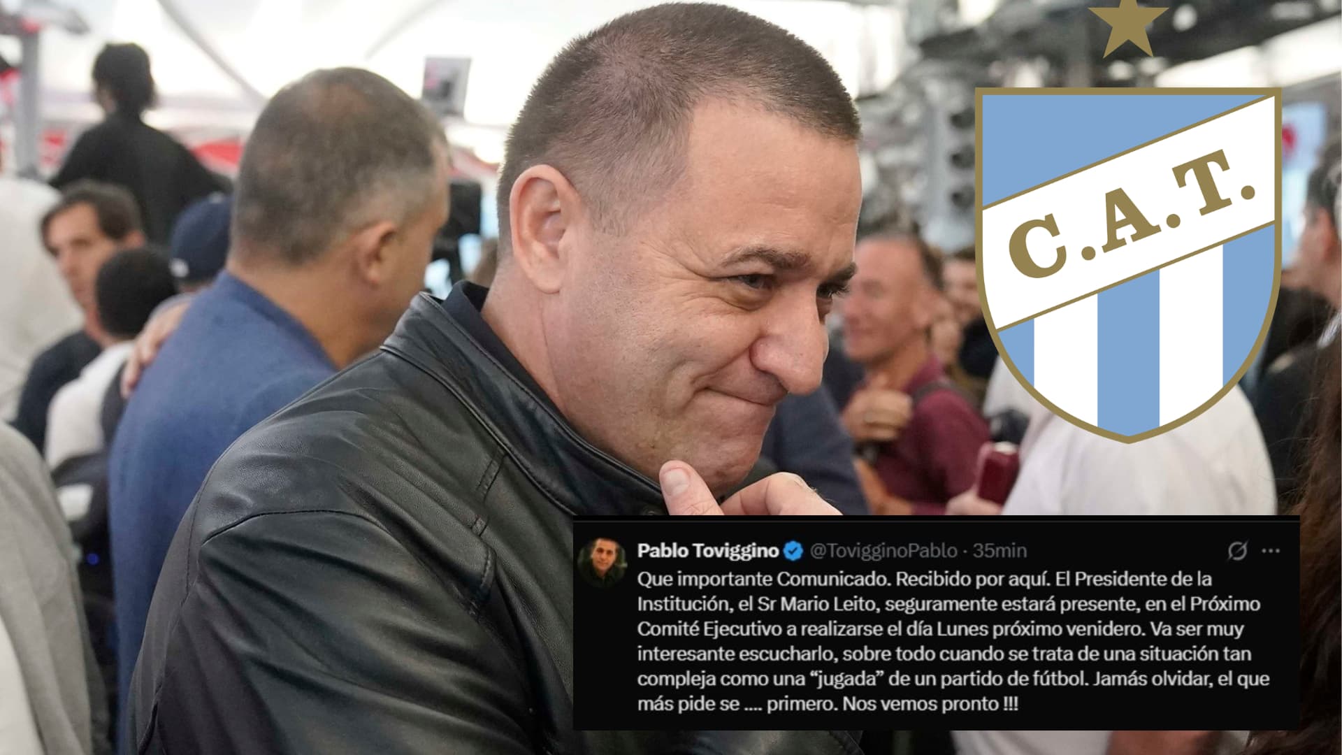 Tras la queja de Atlético Tucumán, Toviggino anticipó un cara a cara en el Comité Ejecutivo