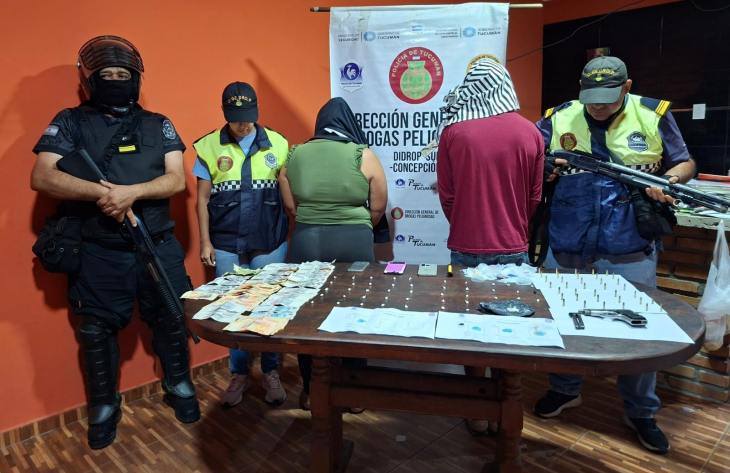 Allanamientos en Concepción: secuestran cocaína lista para la venta y detienen a cuatro personas