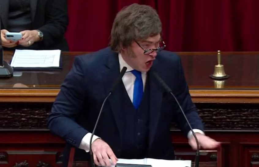 Un Milei en llamas vapuleó a la oposición en el Congreso: “Nuestra ambición reformista no es que vamos por todo, sino reducir el poder del político”