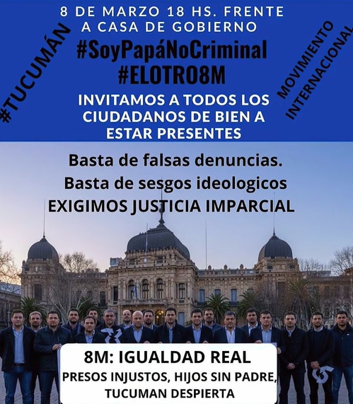 Convocan en Tucumán a una concentración “por la igualdad ante la ley” en paralelo al 8M