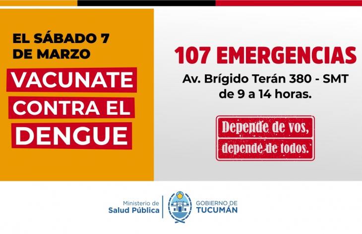 Tucumán realizará una jornada gratuita de vacunación contra Gripe y Dengue en el nodo 107