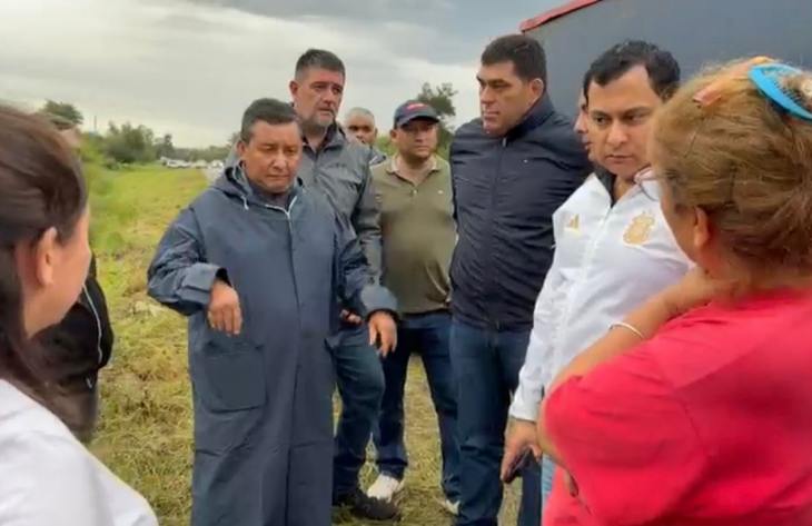 Jaldo envió ministros y equipos de emergencia al sur tucumano por el avance del río Marapa