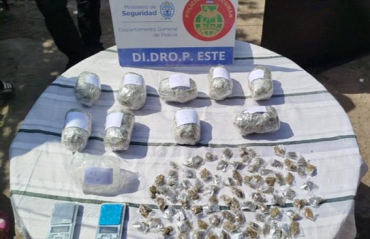 Incautan más de un kilo de marihuana fraccionada y aprehenden a un sospechoso