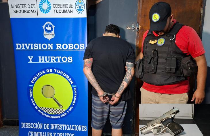 Lo detuvieron por circular a contramano y llevaba una pistola cargada