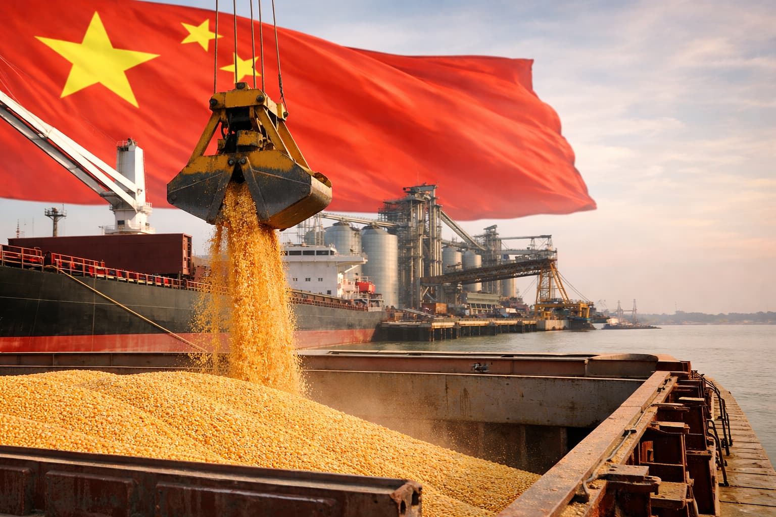 Tras dos años de espera, el maíz argentino finalmente desembarca en China