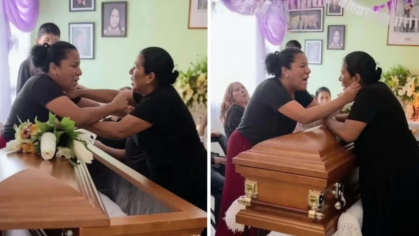 Dos mujeres se pelearon junto a un ataúd al descubrir que ambas eran amantes del fallecido