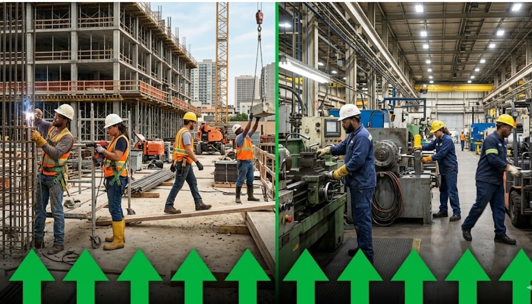 La industria y la construcción rebotan con fuerza y consolidan las expectativas de crecimiento del Gobierno