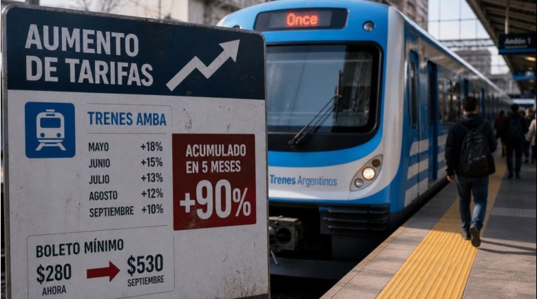 Rigen desde hoy nuevos aumentos en trenes y colectivos del AMBA con subas escalonadas hasta septiembre