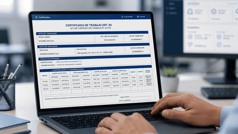 ARCA reglamentó el sistema digital para emitir certificados de trabajo tras la finalización del vínculo laboral