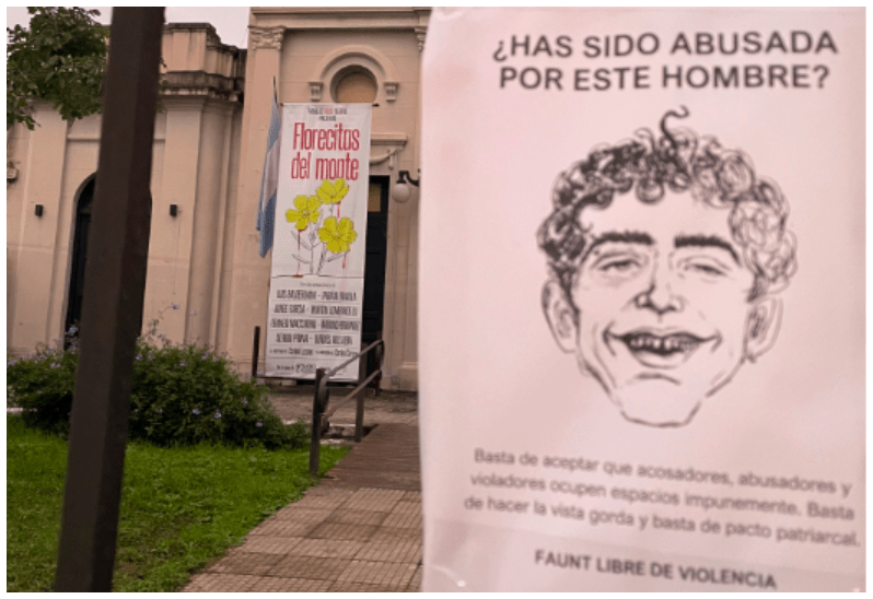 "¿Has sido abusada por este hombre?" Aparecieron carteles contra un ayudante de cátedra de la Facultad de Filosofía y Letras