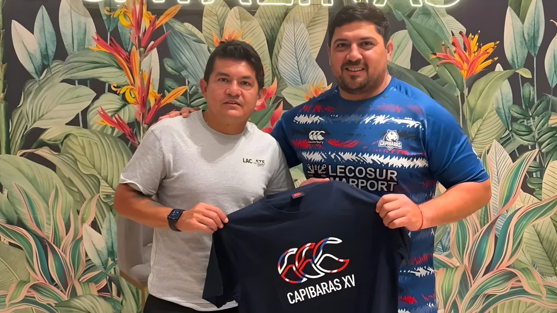 El Pulga en el corazón del Litoral: Rodríguez visitó a los Capibaras antes de su partido despedida