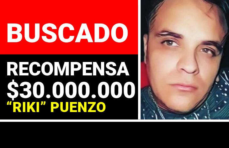 Ofrecen una recompensa de $ 30 millones para quien aporte datos del prófugo "Riki" Puenzo