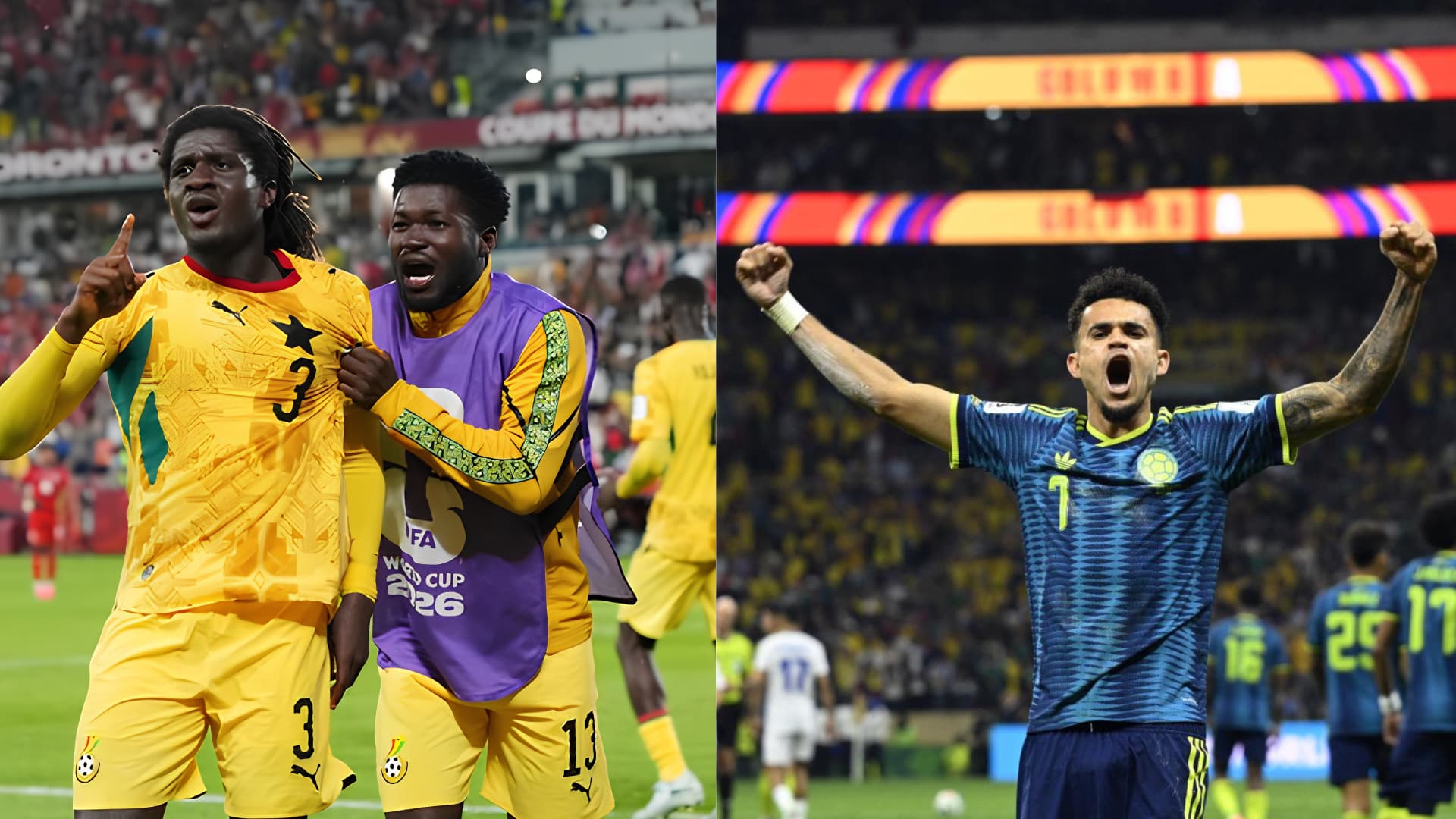 Ghana le robó el triunfo a Panamá en el descuento y Colombia ganó en su debut mundialista