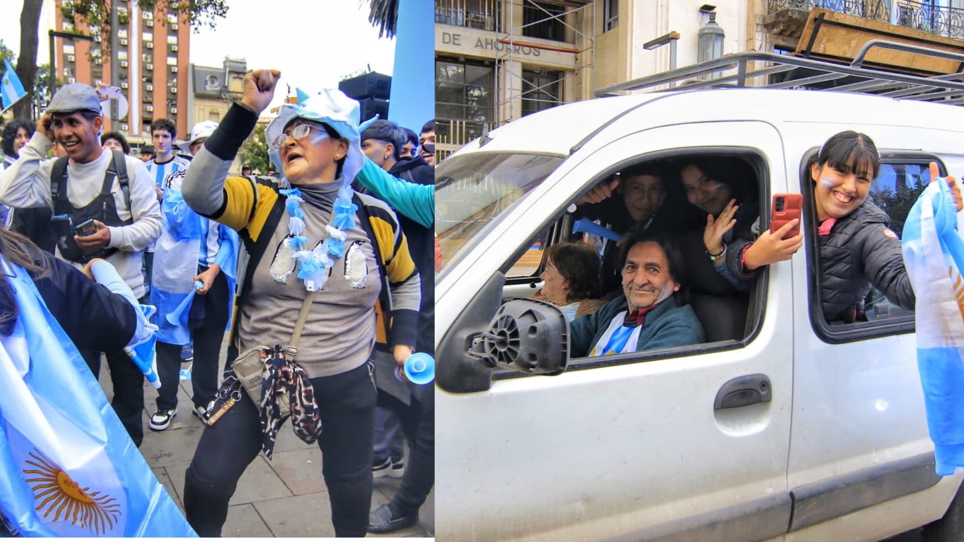 Bocinas, vuvuzelas y lágrimas: la Plaza Independencia celebró a la Scaloneta