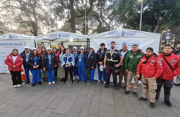Un masivo operativo de salud pública brindó asistencia permanente durante los festejos por la Independencia