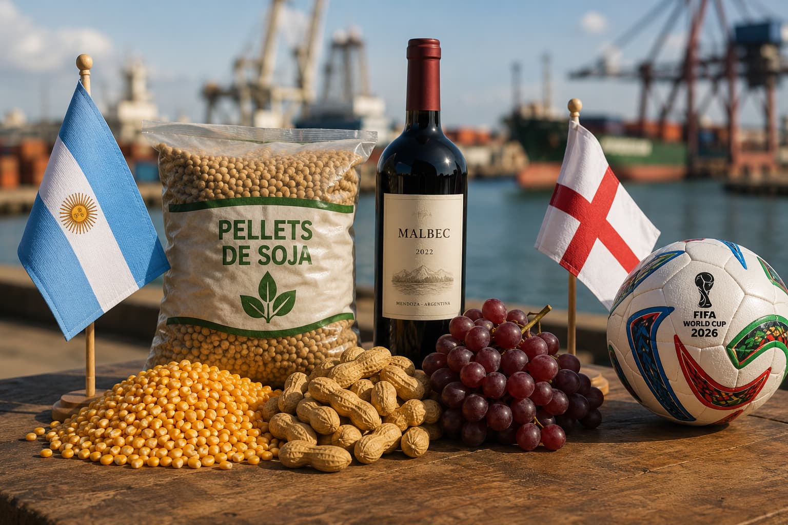 Del pellet de soja al vino: qué le vende Argentina al mercado británico