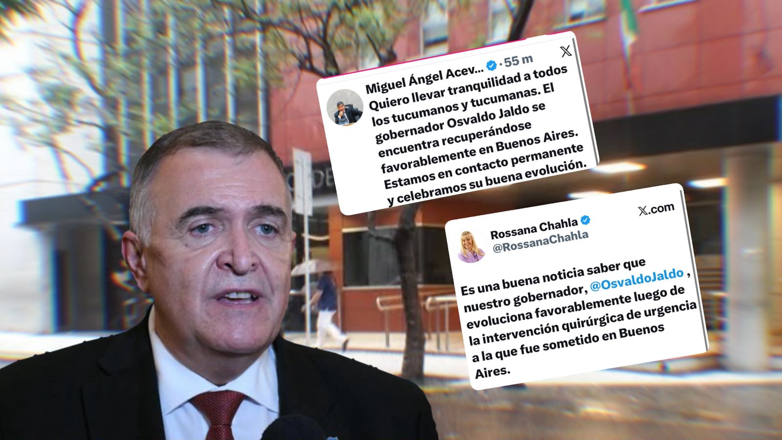 Dirigentes tucumanos expresaron su respaldo a Jaldo y destacaron su evolución tras la intervención cardíaca