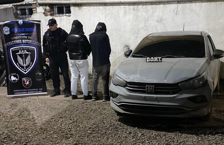 Dos hombres fueron aprehendidos tras circular en un automóvil con pedido de secuestro
