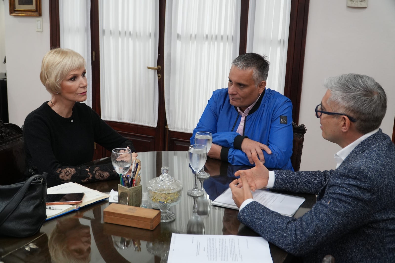 Canelada y Cobos se reunieron con Lonac para fortalecer el vínculo entre el Municipio y las universidades