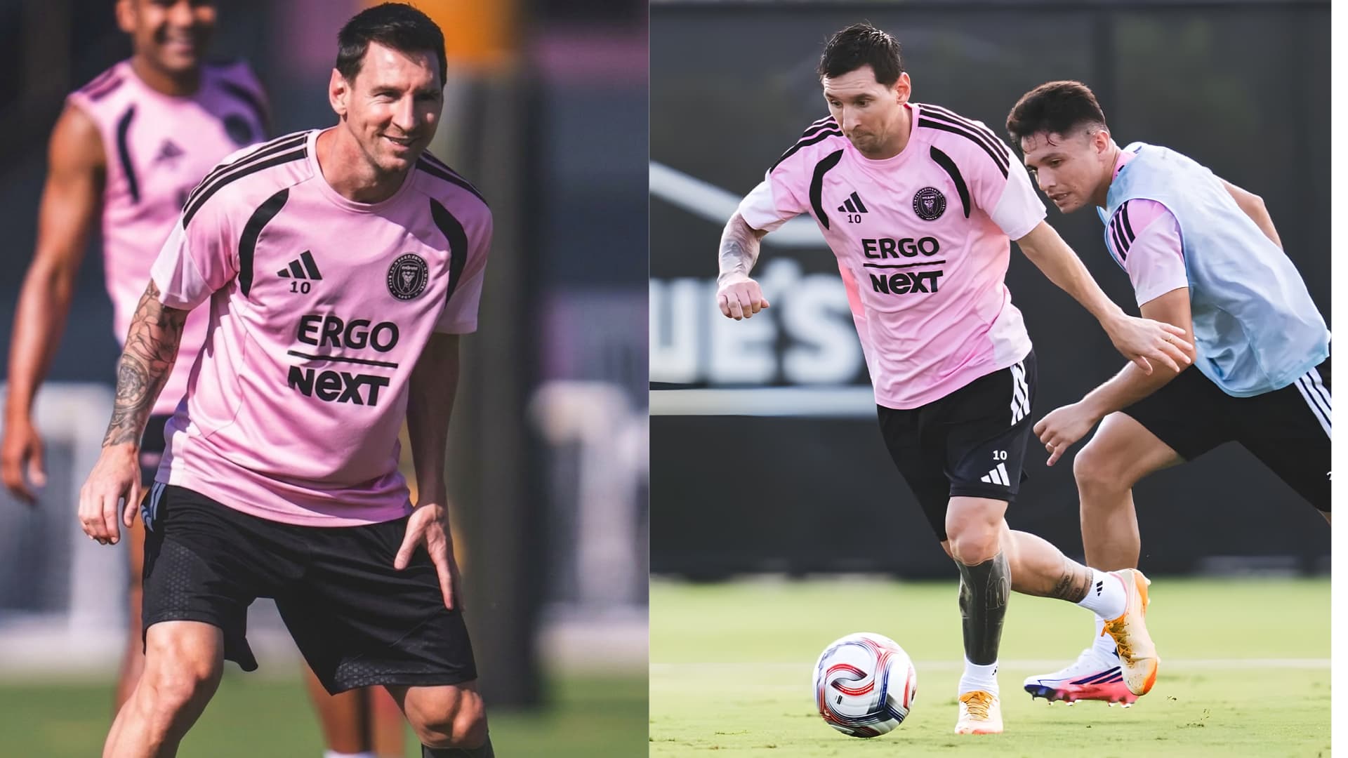 Después del golpe en el Mundial, Messi volvió a poner los pies en el césped