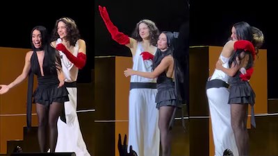 Lali  apareció de sorpresa en el recital de Rosalía y reveló secretos íntimos 