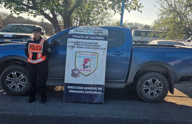 Retuvieron una Ford Ranger con pedido de secuestro en el Puesto Fronterizo Cabo Vallejo