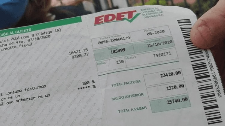 Los tucumanos recibieron facturas de electricidad con subas que alcanzan hasta el 44%