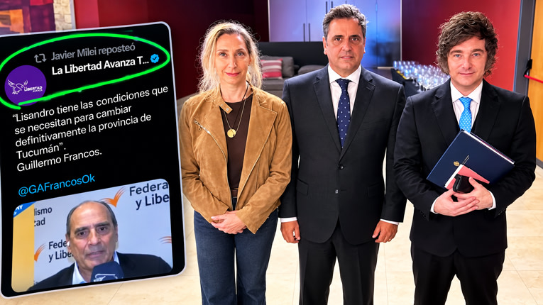 Milei volvió a respaldar a Lisandro Catalán y alimentó su proyección como candidato a gobernador en Tucumán