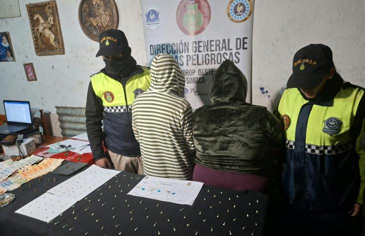 Secuestran cocaína de alta pureza y desbaratan tres quioscos de drogas en la ciudad de Famaillá