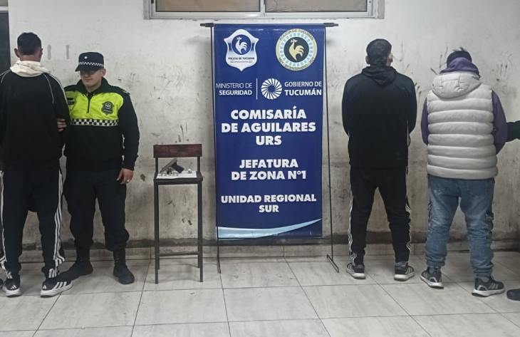 Cuatro jóvenes fueron demorados por portar un arma de fuego y drogas en Aguilares