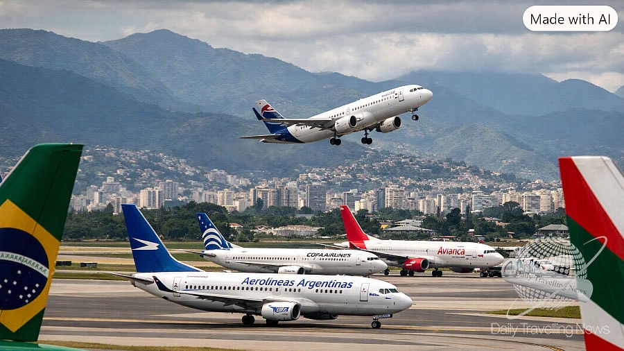 El tráfico aéreo en América Latina y el Caribe cayó 2,3% en junio y registró su primer retroceso interanual en cinco años