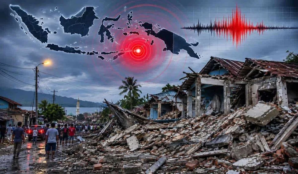 Un sismo de 7,7° en la escala de Richter sacudió a la costa de Indonesia