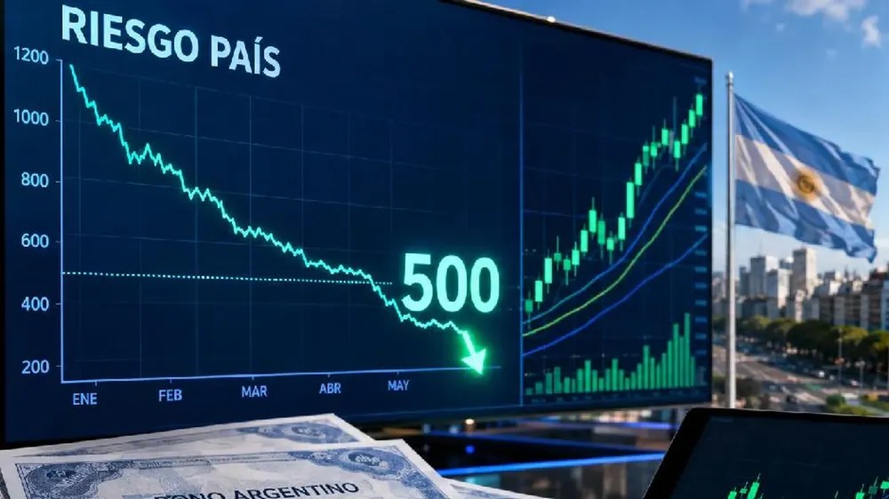 La fuerte suba de los bonos generó la caída del riesgo pais, a cerca de los 500 puntos