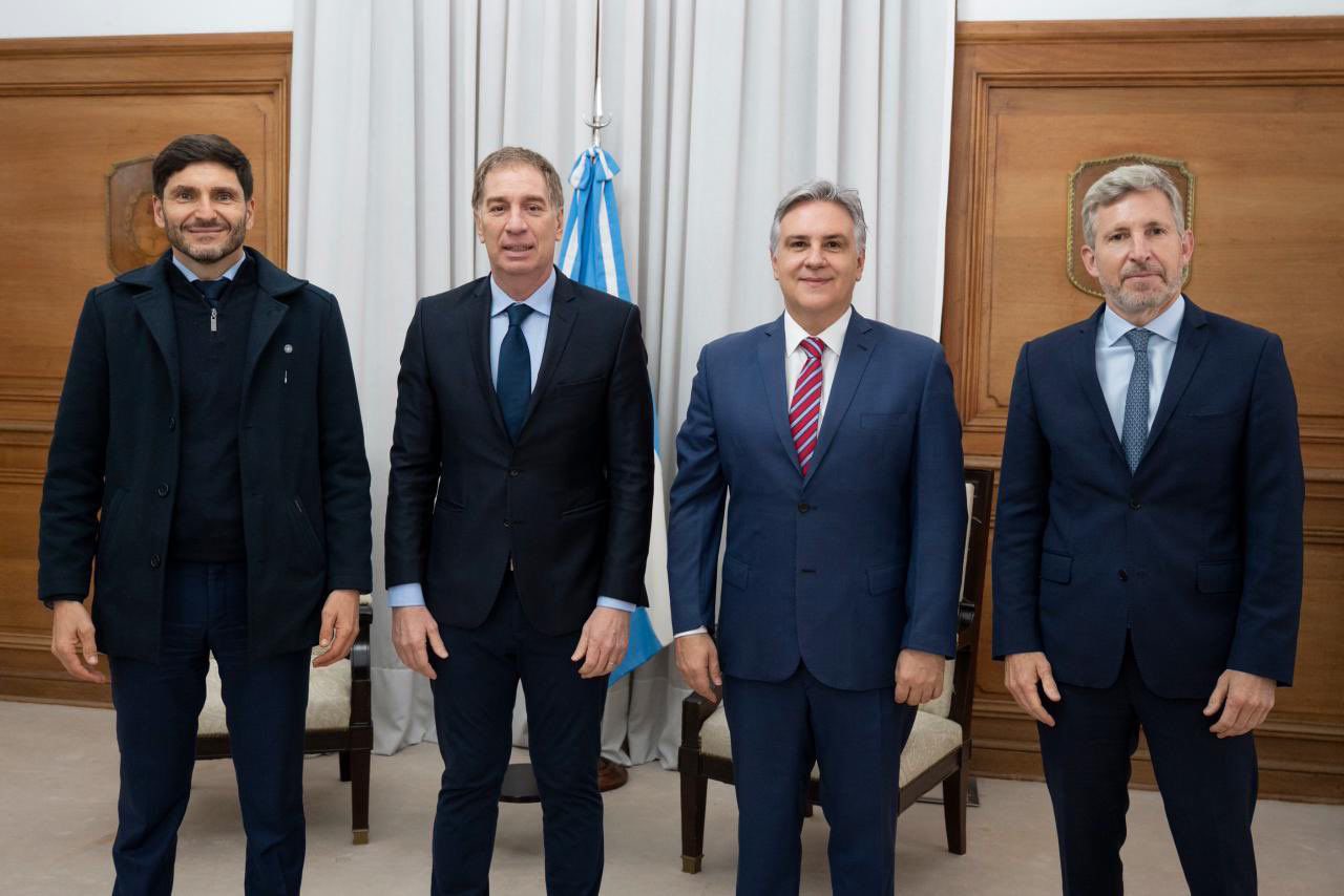 Diego Santilli se reunió en Casa Rosada con tres gobernadores: Pullaro, Frigerio y Llaryora