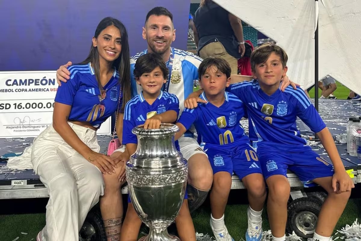 Fotos de sus hijos y una frase que lo dice todo: así fue el mensaje de Antonela Roccuzzo para Messi