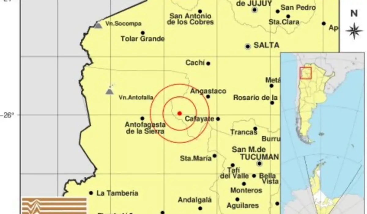 Un sismo de magnitud 4,7 con epicentro en Salta se sintió en Tucumán
