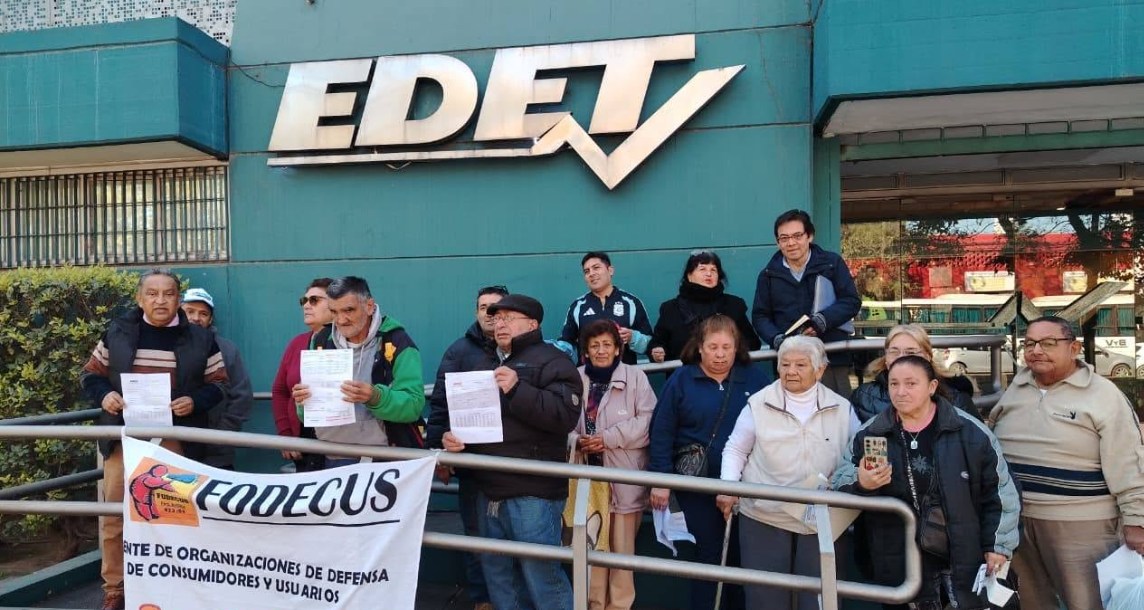 Los usuarios exigen suspender la revisión tarifaria de EDET para resguardar "la paz social"