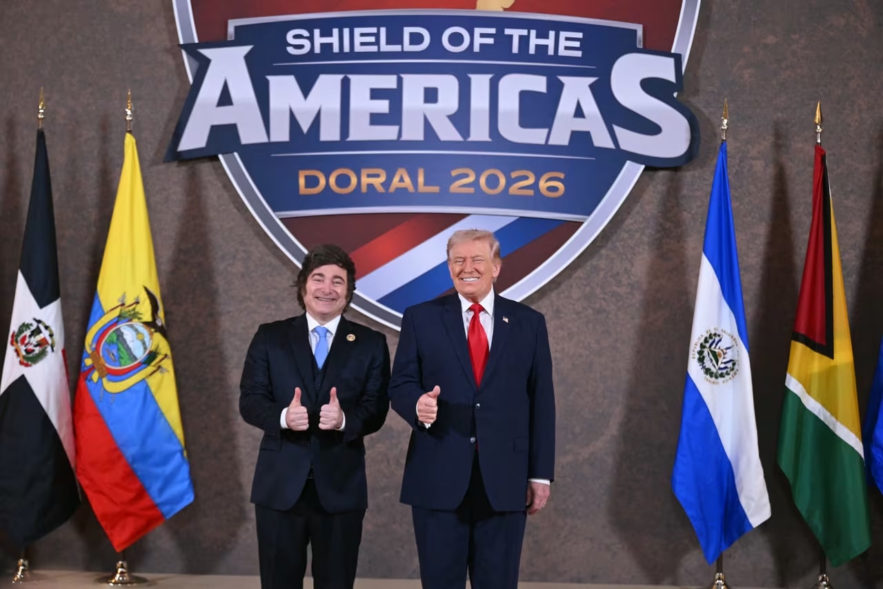 Donald Trump elogió a Javier Milei durante la sesión del Escudo de las Américas en Nueva York