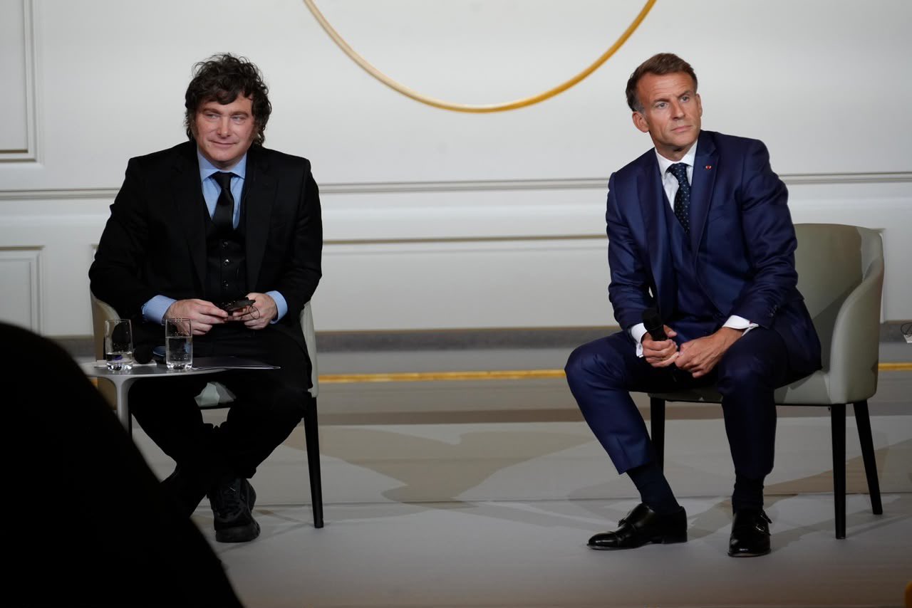 Javier Milei se reunió con Emmanuel Macron en el Palacio del Elíseo, con el eje puesto en las inversiones