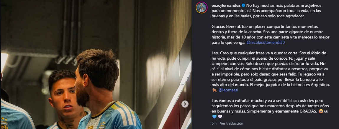 Del nene que lo admiraba al compañero que lo lloró: así despidió la Scaloneta a Messi en redes