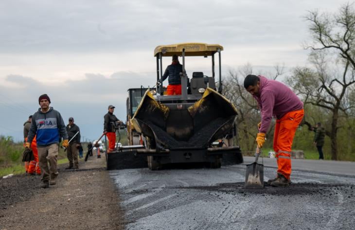 La repavimentación de la Ruta Provincial 323 alcanzó un 80% de avance