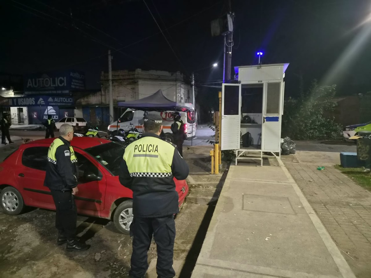 Garita policial en El Bajo
