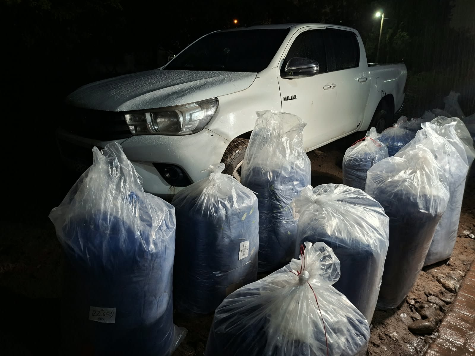 Intentaron escapar de la Policía con casi una tonelada de hojas de coca y terminaron presos
