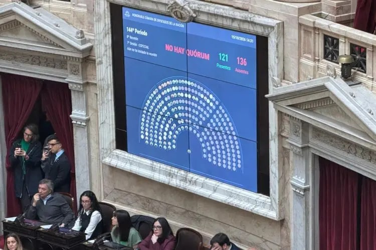 Otro guiño de Jaldo a Milei en el Congreso: sus diputados fueron claves para que cayera la sesión pedida por la oposición