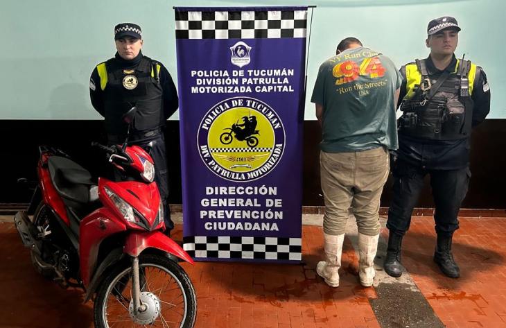 Aprehendieron a un joven con antecedentes y secuestraron la motocicleta utilizada en un arrebato en la capital