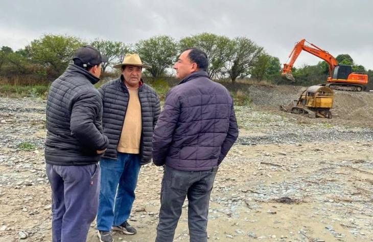 Avanzan los trabajos de encauzamiento del río Acequiones en Trancas ante posibles crecidas